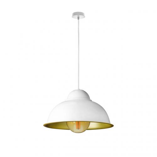 Світильник підвісний у стилі лофт MSK Electric Dome СП 3614 WH+GD Світильник підвісний у стилі лофт MSK Electric Dome СП 3614 WH+GD