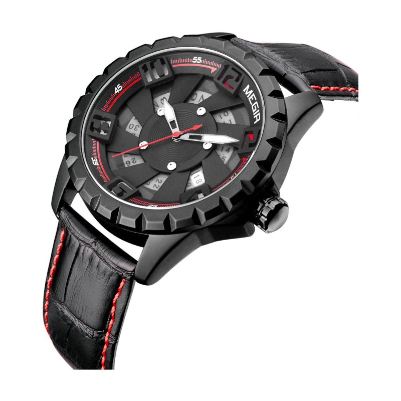 Годинник Megir MG1074 Black Red (ML1074G-BK-1N8)
