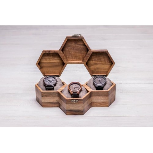 Дерев'яний органайзер для наручних годинників ecoWalnut 7.3х27.1х14.1 см Дерев'яний органайзер для наручних годинників ecoWalnut 7.3х27.1х14.1 см