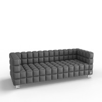 Тримісний диван KULIK SYSTEM NEXUS Екошкіра 3 Сірий (hub_fAlP76935)