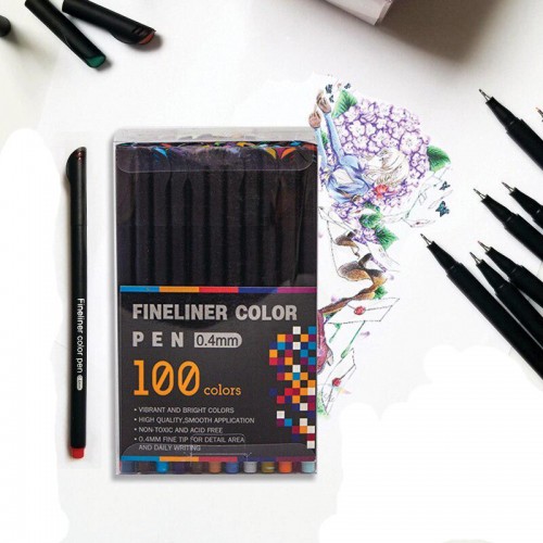 Набір кольорових лінерів Worison 100 кольорів професійний набір для скетчів в інтернет супермаркеті PbayMarket!