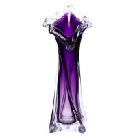 Ваза ручної роботи скляна YIWU Castillo 31.5 см Фіолетовий (HP-9-7)