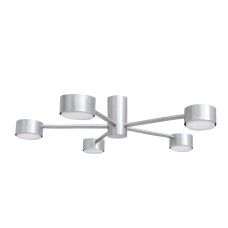 Люстра стельова MSK Electric Copter на п'ять круглих плафонів під лампи GX53 NL 8041-5 AL Сірий (618833)