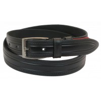 Шкіряний ремінь Skipper 110-130 x 3.5 см Чорний (1044-35)