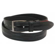 Шкіряний ремінь Skipper 110-130 x 3.5 см Чорний (1044-35)