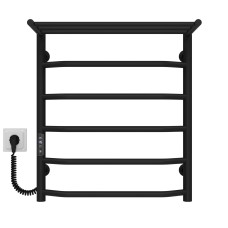 Рушникосушарка електрична Трапеція з полицею П6 500х600 Deffi Чорний JD03 (C.TP.60.50.6.E.B.L.1)