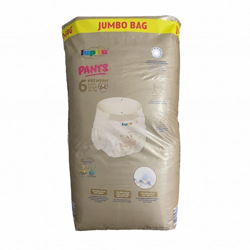 Дитячі підгузники - трусики Lupilu Premium 6 Extra large (15+ кг) 64 шт JUMBO BAG