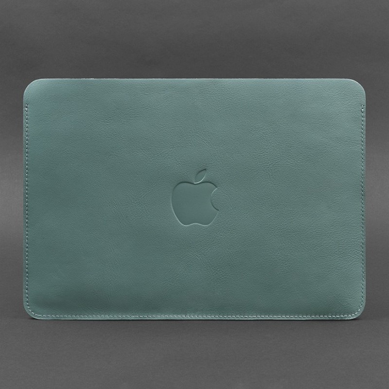 Чохол із натуральної шкіридля MacBook 13 дюйм Бірюзовий BlankNote