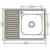 Кухонна мийка накладна ZERIXZ8050R-06-160E satin (ZX1613) в інтернет супермаркеті PbayMarket!