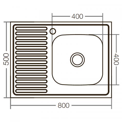 Кухонна мийка накладна ZERIXZ8050R-06-160E satin (ZX1613) в інтернет супермаркеті PbayMarket!