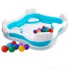 Дитячий надувний басейн Intex 56475-1, 229 х 229 х 66 см, з кульками 10 шт, сидіннями, підсклянниками (hub_3q1i7e) в інтернет супермаркеті PbayMarket!