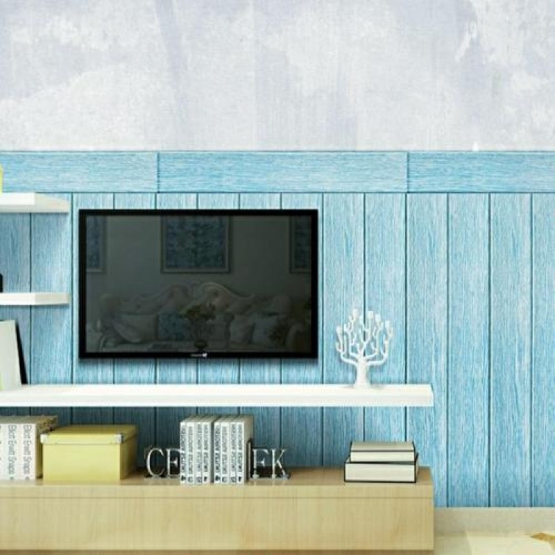 Самоклеюча 3D панель Sticker Wall SW-00001338 Синє дерево 700х700х4мм