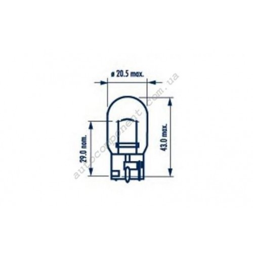 Автолампа ук. NARVA 17632 W21W 12V 21W W3X16d в інтернет супермаркеті PbayMarket!