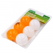 Набір м'ячів для настільного тенісу 6 штук SPORT MT-2068 (целулоїд, d-40мм, білий, помаранчевий) (PT0577)