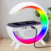 Настільна смарт лампа G-Smart Light BT2301 RGB з бездротовою зарядкою та Bluetooth колонкою 10W White