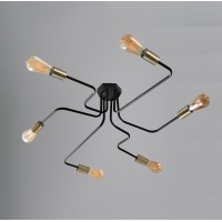 Люстра-павук MSK Electric Maze з бронзовими патронами NL 10084/6 BK+BN
