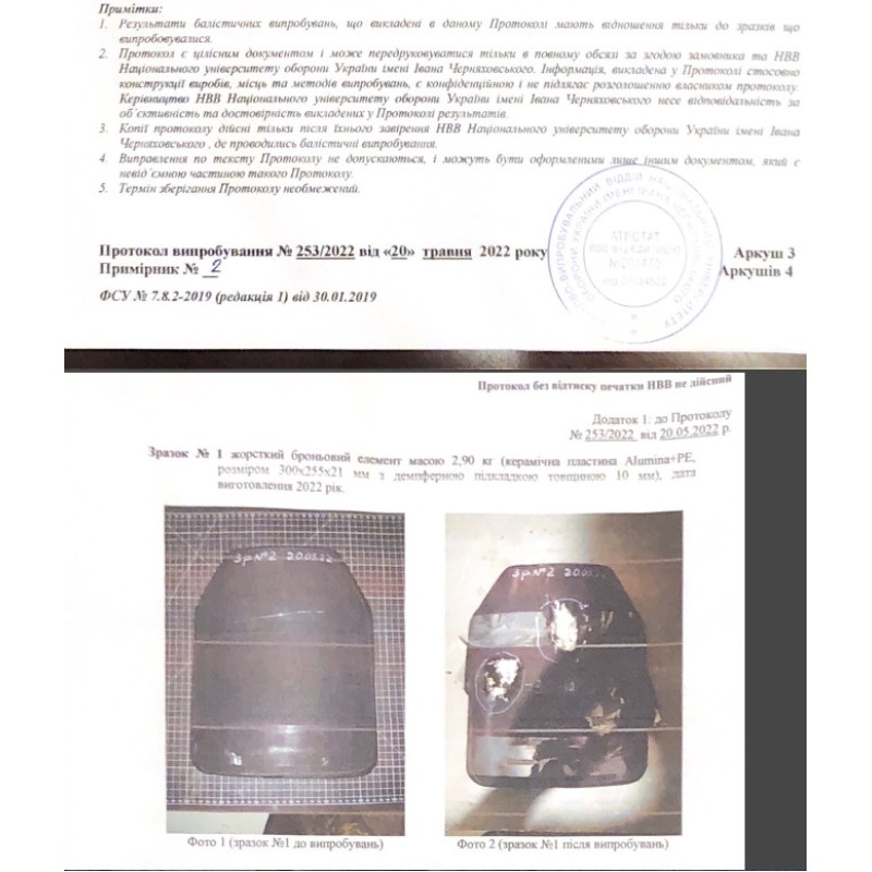 Бронеплити для плитоноски No Brand Strike face 6 клас NIJ IV 2.8 кг 2 шт Чорний (1631050184)