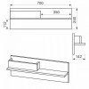 Полиця настінна Компаніт П-31 70х14.2х24 см Бук