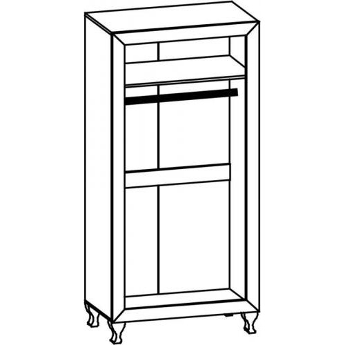 Шафа Меблі Сервіс 2Д Парма (95.9х40х199.5 см) Дуб шоколадний + Крем Шафа Меблі Сервіс 2Д Парма (95.9х40х199.5 см) Дуб шоколадний + Крем
