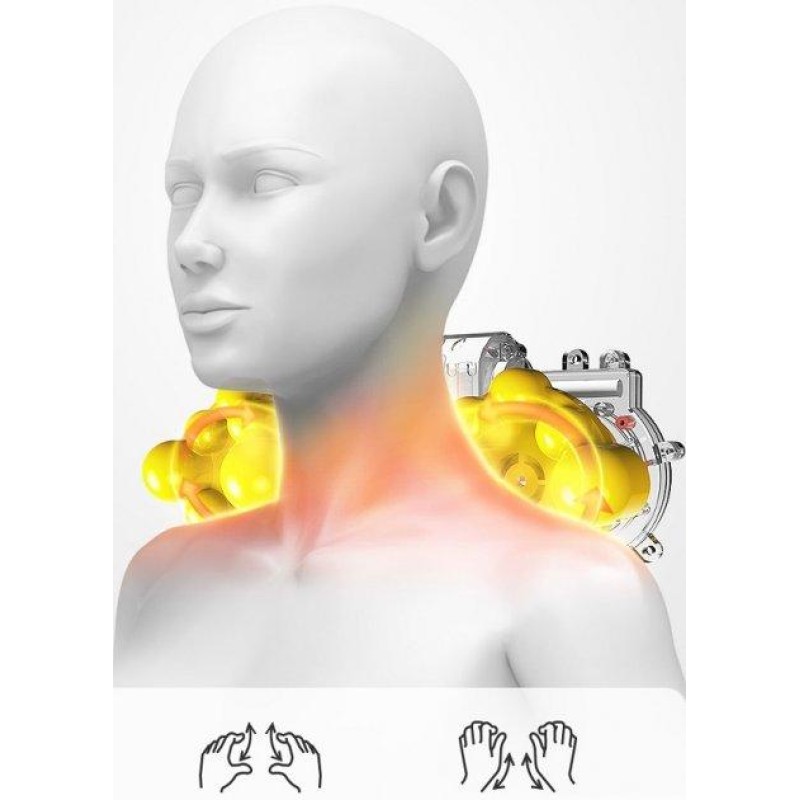 Подушка масажна роликова для шиї, спини та тіла з функцією підігріву Paradise Sound 501-С Сірий (1477900013)