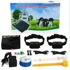 Електронний паркан для собак - електропастух з 2-ма акумуляторними нашийниками Pet W-227B, провідний