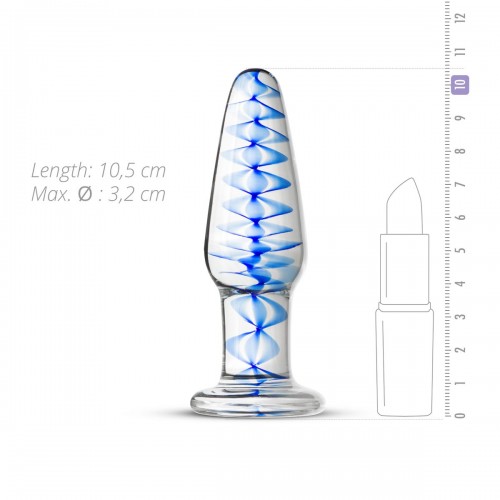 Скляна анальна пробка з внутрішньою спіраллю Gildo Glass Buttplug No. 23 в інтернет супермаркеті PbayMarket!