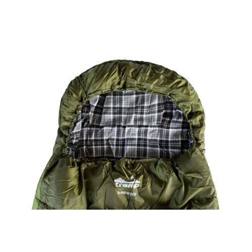 Спальний мішок Tramp Sherwood Regular ковдра правий 220/80 Dark-Olive/Grey (UTRS-054R-R)