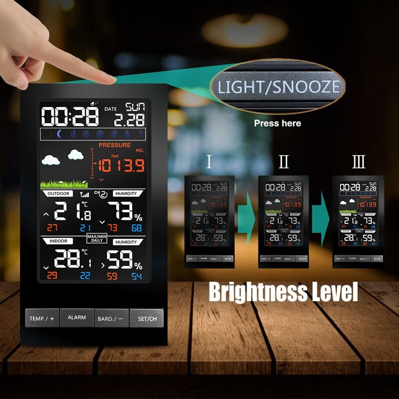 Домашня метеостанція з бездротовим датчиком, гігрометром і барометром Misol WN2810CA