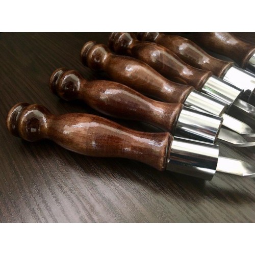 Шампури з дерев'яною ручкою Gorillas BBQ Кільце SKK86 45 см 6 шт (5469)