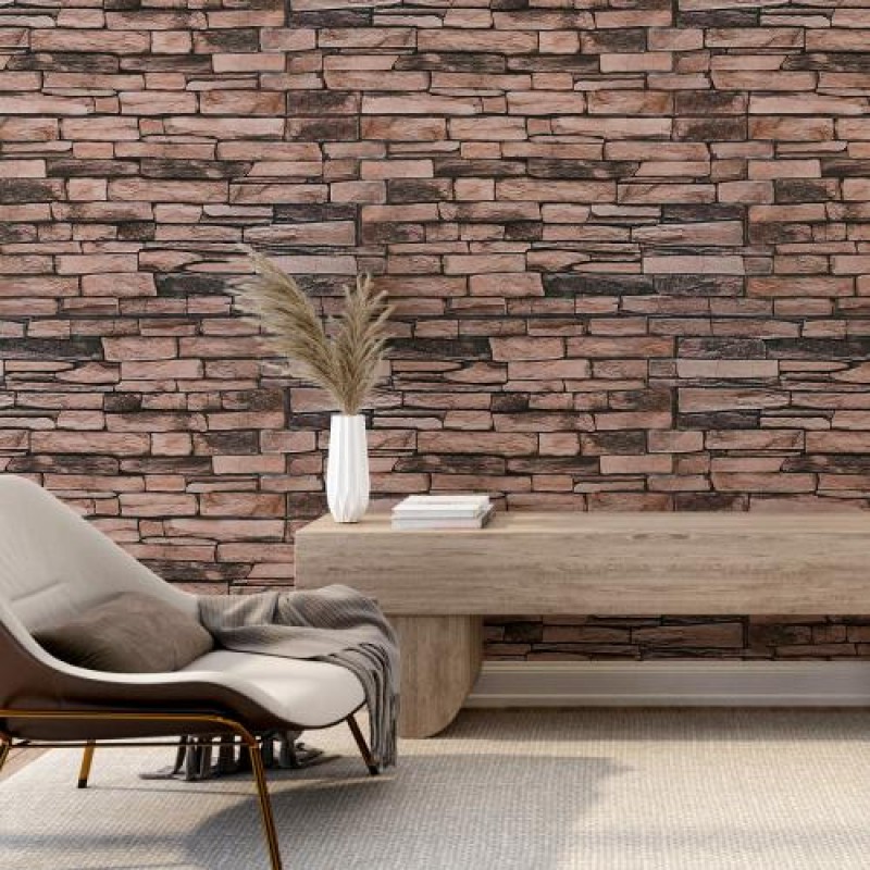 Декоративна ПВХ панель Sticker Wall 960х480х4 мм Коричневий (D) SW-00001555