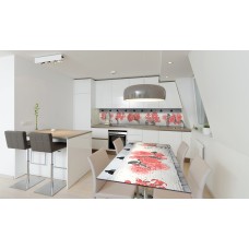 Наклейка вінілова на стіл Zatarga «Червоні квіти» 650х1200 мм Z180659/1st