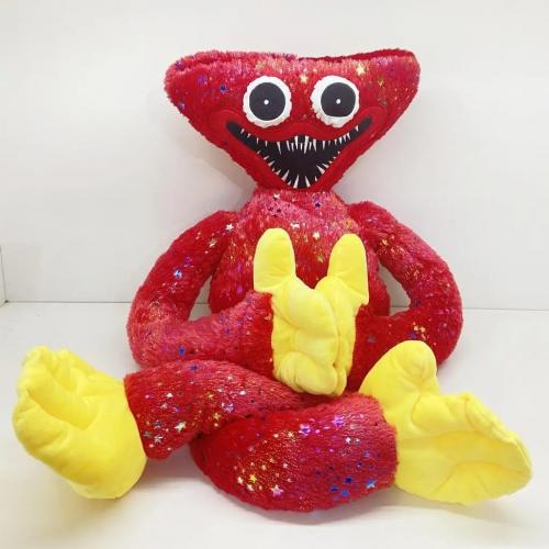 М'яка іграшка UKC Блискучий Хагі Ваги Huggy Wuggy з липучками на руках 45 см Червоний М'яка іграшка UKC Блискучий Хагі Ваги Huggy Wuggy з липучками на руках 45 см Червоний