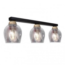 Світильник стельовий MSK Electric Enigma під три лампи PL 202411-3 BK Чорно-бронзовий (619298)