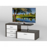 Тумба під телевізор Тиса Мебель ТВ-252 Венге Білий 45x35x100 см Тумба під телевізор Тиса Мебель ТВ-252 Венге Білий 45x35x100 см