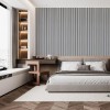 Декоративна стінова рейка Sticker Wall 160*23*3000мм (D) SW-00001528 Світло-сіра