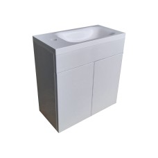 Пластикова підвісна тумба The MIX mini з умивальником Linnea 50х60х25 см Білий