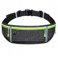 Спортивна сумка для бігу на пояс RunBag з 3 кишенями Grey (050330)