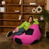 Крісло мішок М'яч Оксфорд 120см Студія Комфорту Великий Рожевий + Чорний