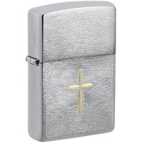 Запальничка бензинова Zippo Spiritual Cross Design Сріблястий (46479)