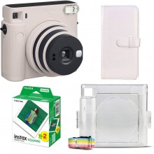 Подарунковий набір фотоапарат Fujifilm Instax Square SQ1/Фотопапір 20 шт/Чохол/Фотоальбом 80 фото Білий