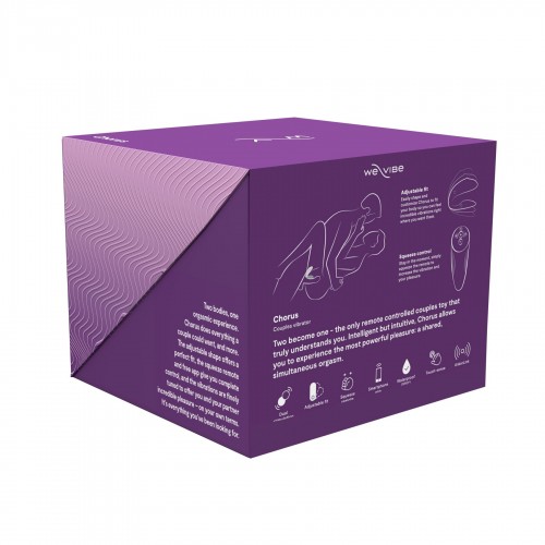 Смарт-вібратор для пар We-Vibe Chorus Purple, сенсорне керування вібраціями стисненням пульта в інтернет супермаркеті PbayMarket!