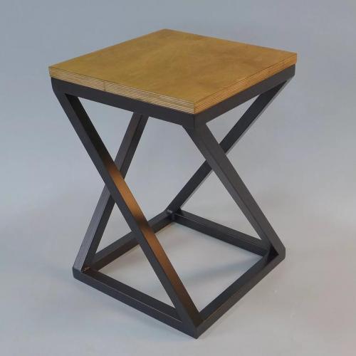 Табурет з металу GoodsMetal у стилі лофт 450х300х300  Табурет з металу GoodsMetal у стилі лофт 450х300х300