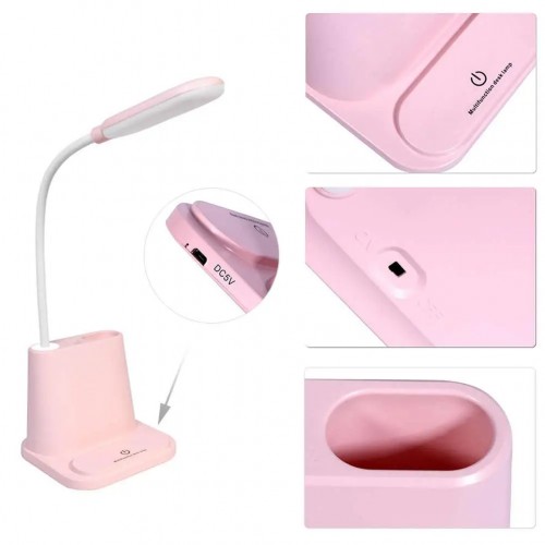 Світильник світлодіодний usb з утримувачем для телефону OPT-TOP Multifunctional desk lamp 1200mah Рожевий (1777401089) Світильник світлодіодний usb з утримувачем для телефону OPT-TOP Multifunctional desk lamp 1200mah Рожевий (1777401089)