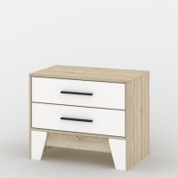 Комод Тиса Мебель 113 Дуб сонома Білий 60x40x73 см