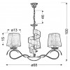 Люстра Candellux Denis 68x100 см Золотисто-сріблястий (33-23421)