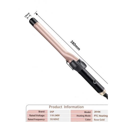 Плойка для завивки волосся DSP 20106, для створення локонів, кераміка, 19 мм в інтернет супермаркеті PbayMarket!