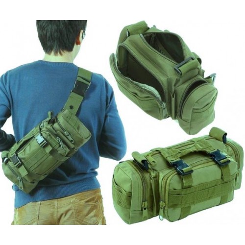 Тактична чоловіча сумка No Brand Molle Combat Sachet 18x30x8 см Хакі (1870530731) Тактична чоловіча сумка No Brand Molle Combat Sachet 18x30x8 см Хакі (1870530731)