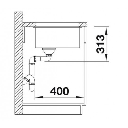 Кухонна мийка Blanco SUBLINE 400-U 525990 в інтернет супермаркеті PbayMarket!