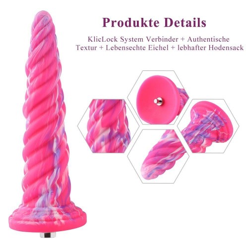 Фантазійний фалоімітатор 10.12″ для секс-машин Hismith Silicone Dildo rose Monster Series, KlicLok в інтернет супермаркеті PbayMarket!