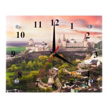 Годинник ДомАрт Кам'янець-Подільський Замок Захід сонця 20х25х5 см (21337)